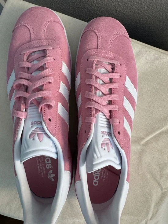 Adidas Gazelle Suede Sneakers - Pink & White- SIZE 10 WOMAN - Picture 7 of 7